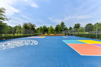 Large basketball court